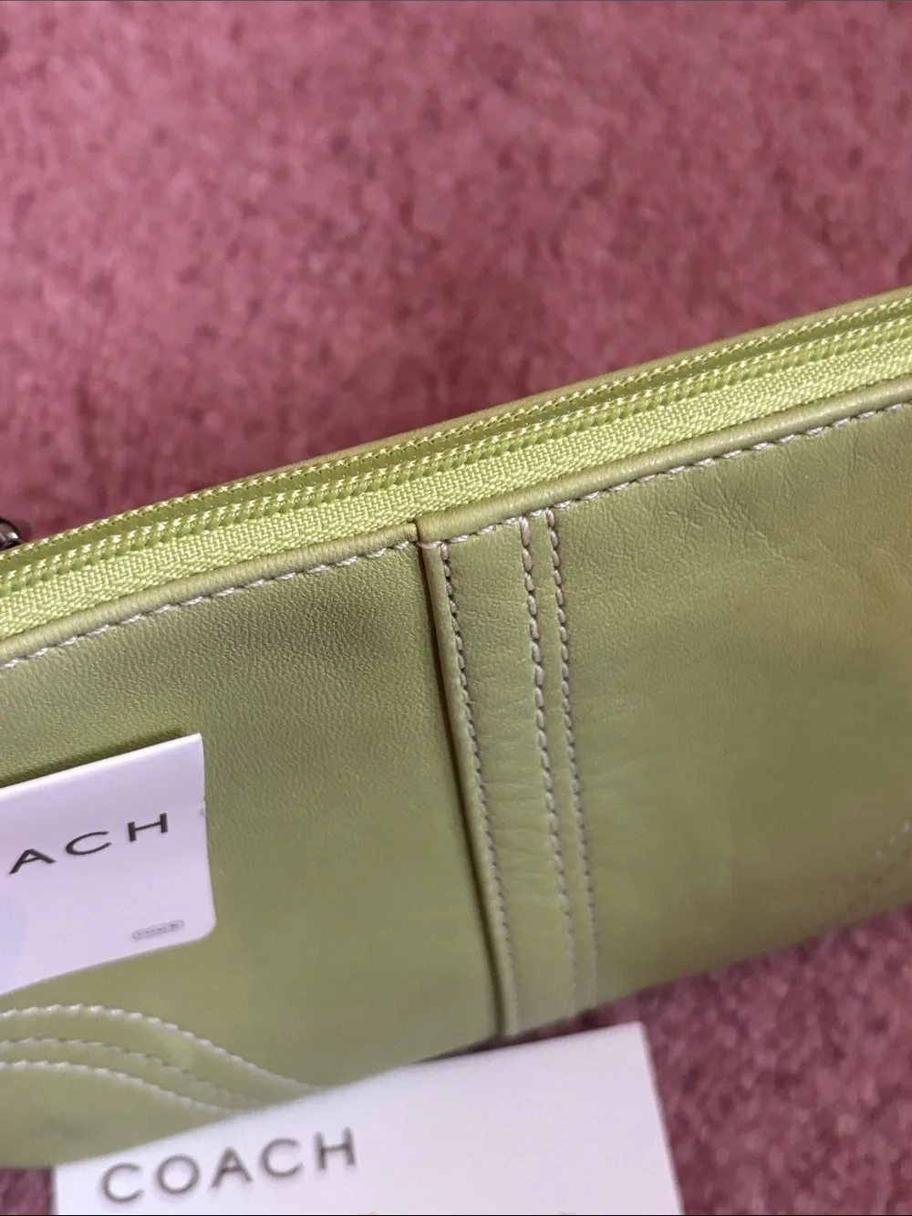 Coach Soho Butter Soft Leather Wristlet, Pear, Style 40077
